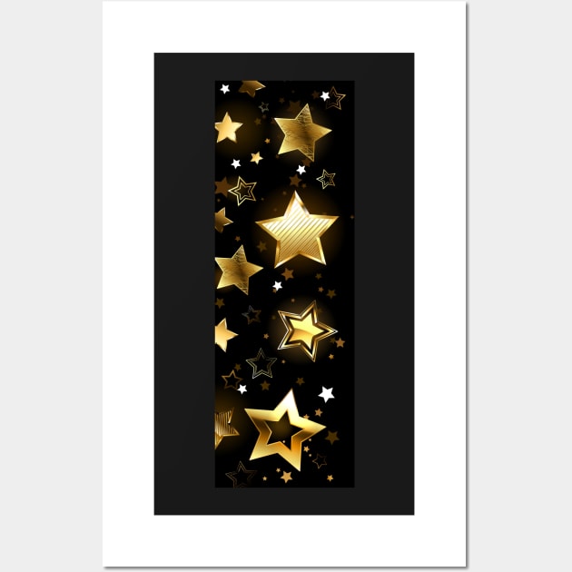 Design with Golden Stars Wall Art by Blackmoon9